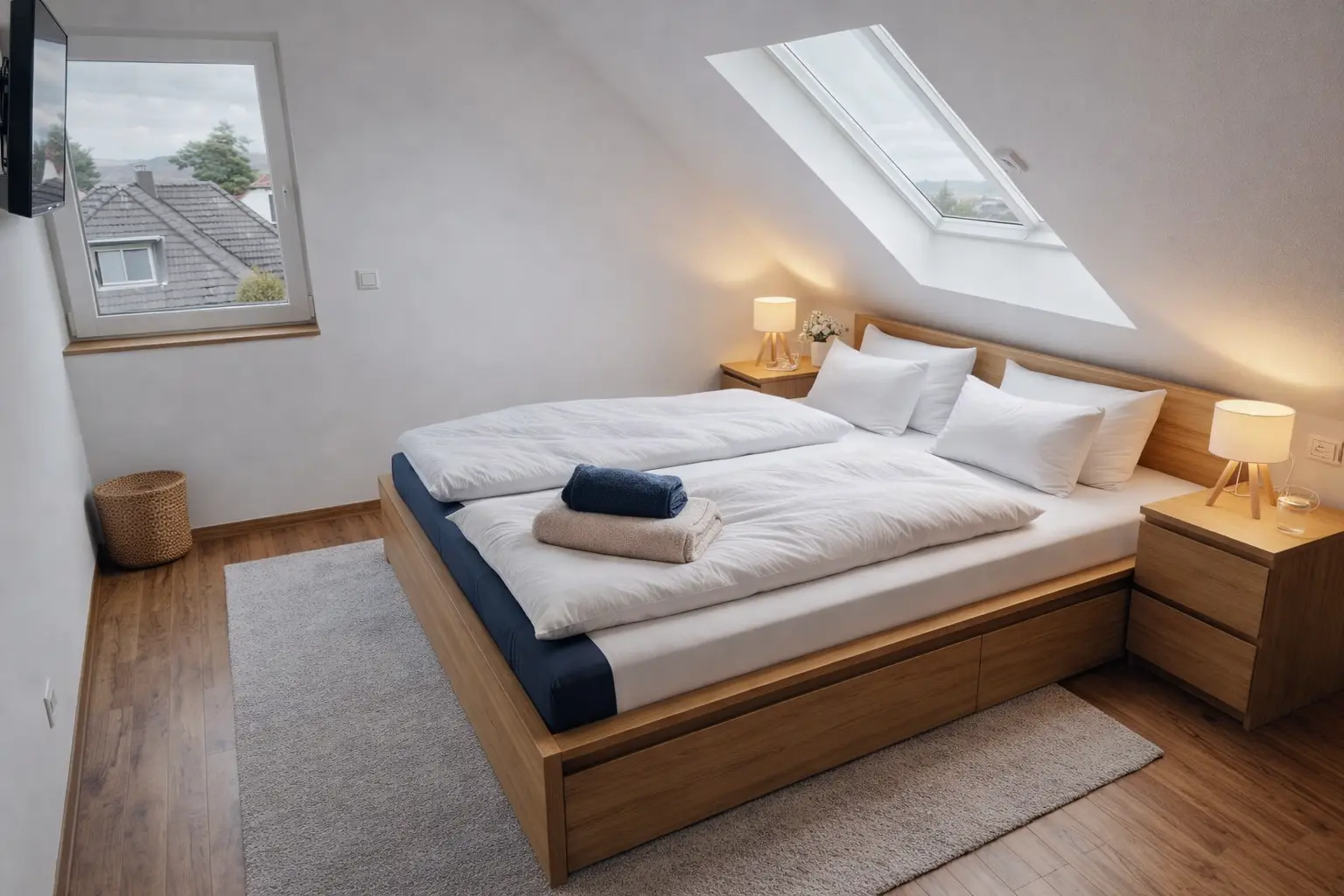 Schlafzimmer der Ferienwohnung Nürnberg in Burgthann